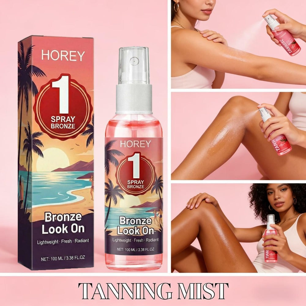 Strawberry-Scented Self-Tanning Spray 100ml in Clear Pump Bottle for Gradual Body Color Application