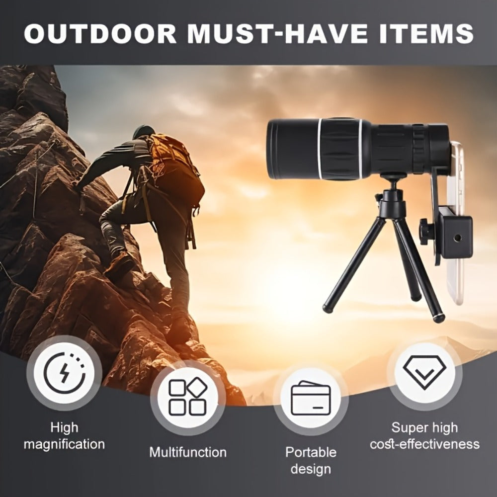 Monocular Telescope 10x50 High Power HD Compact Scope with Manual Focus for Adults Bird Watching Hiking Hunting Travel Outdoor Sightseeing