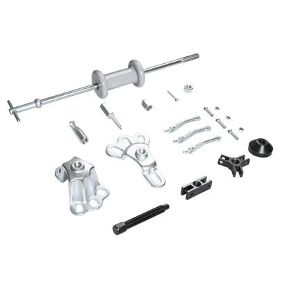 Slide Hammer Puller Kit 19-PC – 10 LB Forged Steel Hammer & 12 Adaptors, Bearing Race Seal Removal Tool, Universal Auto Repair Puller Set