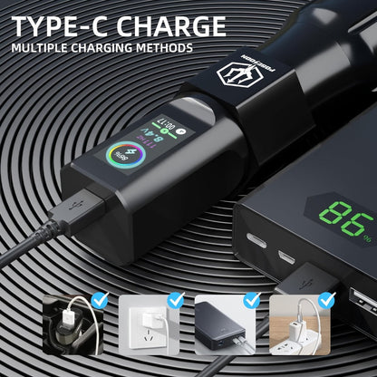 Professional Tattoo Machine Kit Wireless with LED Display - LTK08 Rotary Pen 20 Needles for Temporary Body Art, Festivals and Costumes