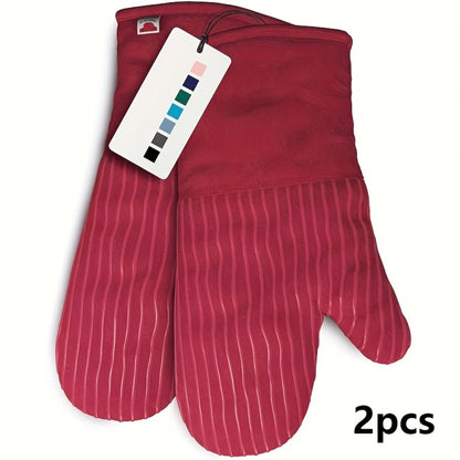 Oven Mitts and Pot Holders Set 6 Piece Heat Resistant Kitchen Gloves Cooking Mitts with Potholder