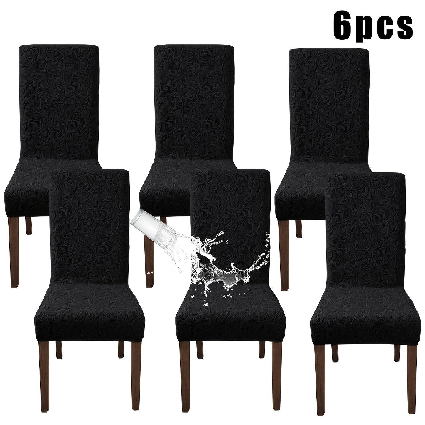 Stretch Dining Chair Covers Set of 4/6 – Plant Print Slipcovers for Dining Room Kitchen Chairs, Elastic Parsons Chair Protector, Home Decor