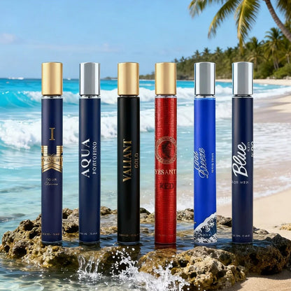 Eau de Toilette Six-Piece Fragrance Spray Set for Men with 35ml Bottles in Mixed Color Boxes
