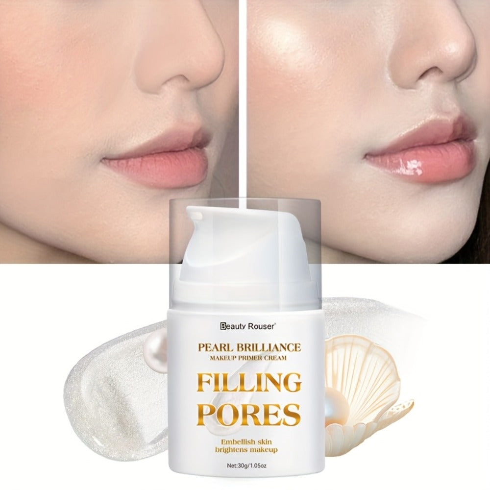 Pore Filling Makeup Primer Cream 30g, Oil Control Vitamin E Non-Greasy Formula for Flawless Smooth Skin Finish All Skin Types
