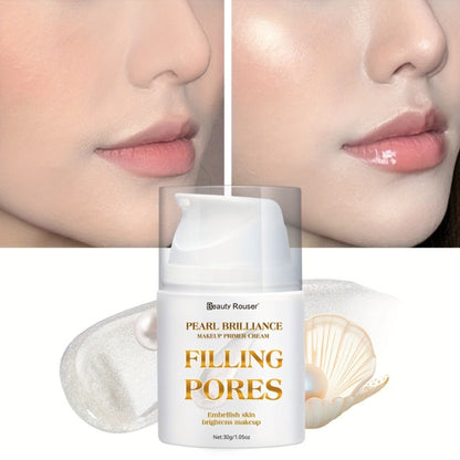 Pore Filling Makeup Primer Cream 30g, Oil Control Vitamin E Non-Greasy Formula for Flawless Smooth Skin Finish All Skin Types