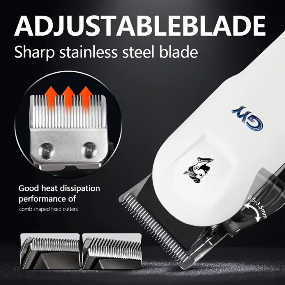 Hair Grooming Kit for Men - Electric Hair Clipper Set with Digital LCD Display, USB Rechargeable