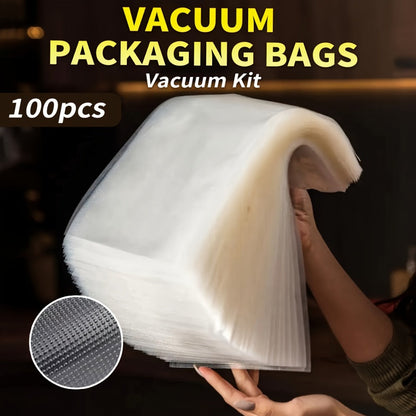 Micro Perforated Food Storage Bags 100 Pack - Breathable Ventilated Produce Bags for Fruits Vegetables Meat and Seafood