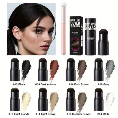 Root Touch Up Powder Stick with Brush – Instant Hair Root Concealer & Eyebrow Filler | Concentrated Paste Formula for Targeted Gray Coverage