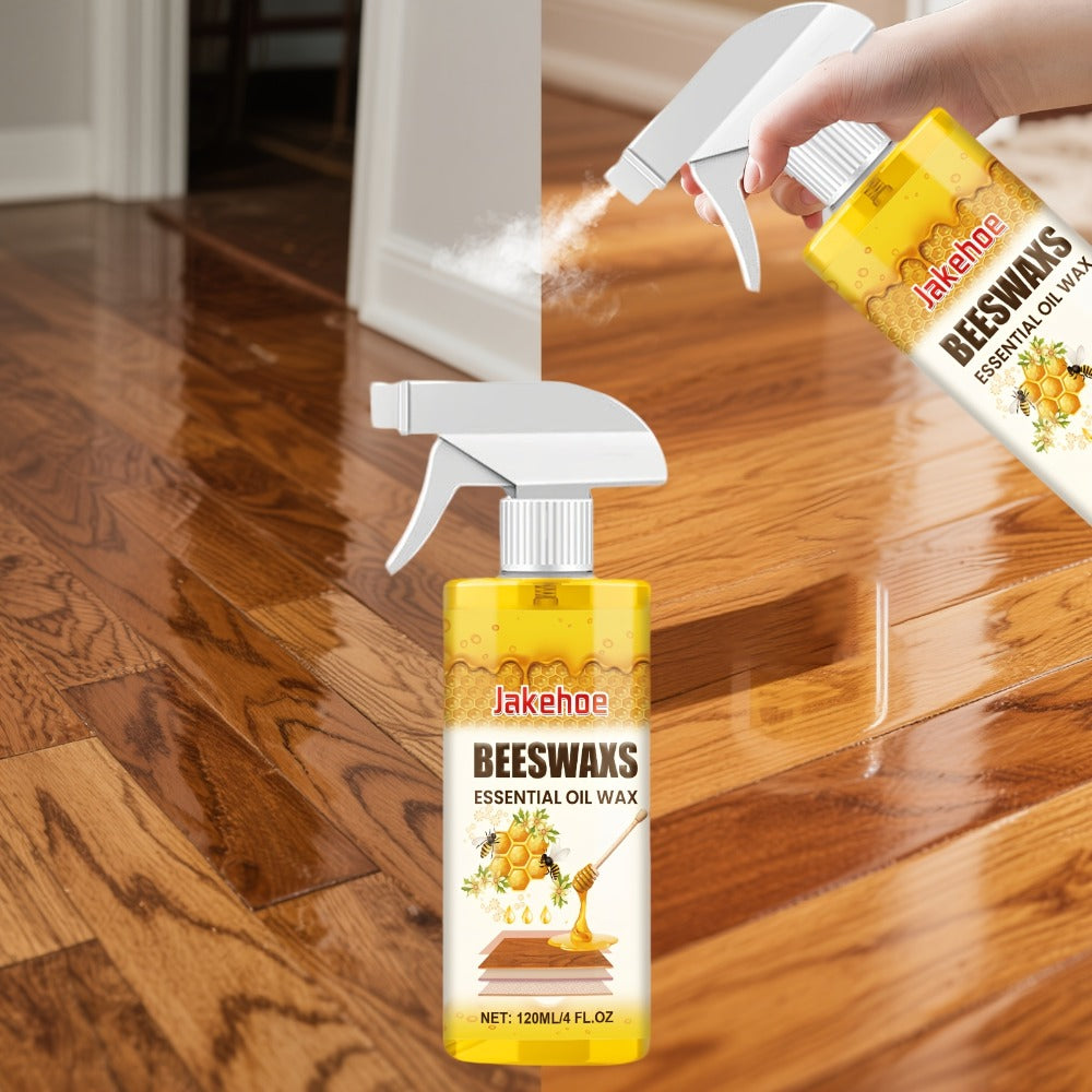 Wood Floor Beeswax Care Spray 4oz Hardwood Floor Cleaner Polish Scratch 3-in-1 Aromatherapy for Everyday Face, Beard and Body Grooming