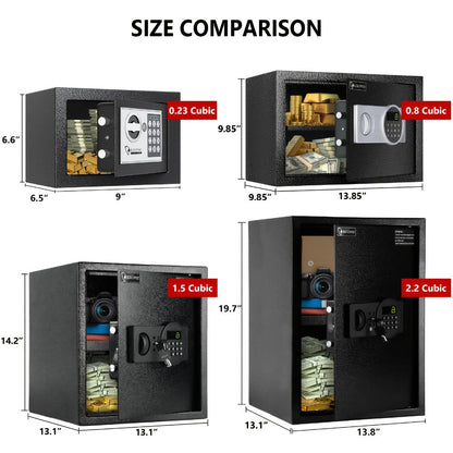Fireproof Safe Box with Keyboard Lock, ROLOWAY Home & Office Security Safe with Fireproof Bag, Multiple Sizes