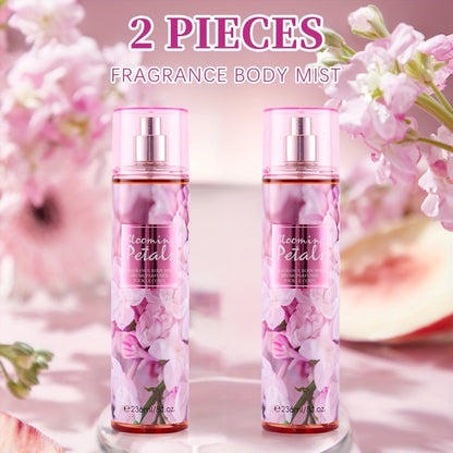Body & Hair Fragrance Mist for Women 2PCS Set - Perfume Spray 8 fl oz, Fruity Floral Scents Peach Pear Cherry Blossom