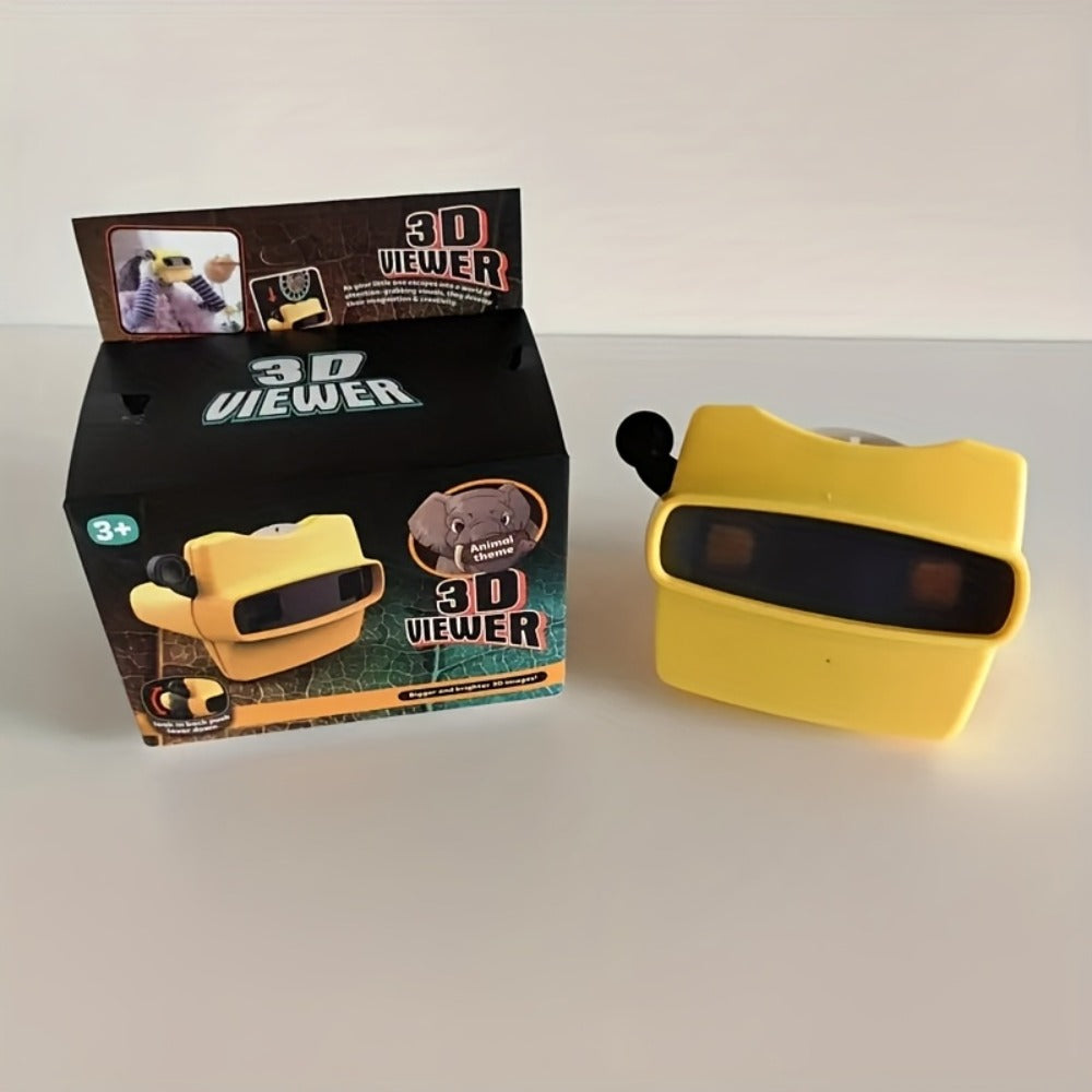 3D Slide Viewer Toy for Kids Ages 3+, Screen-Free Sideshow Projector with Space Ocean Animals Dinosaurs Slides