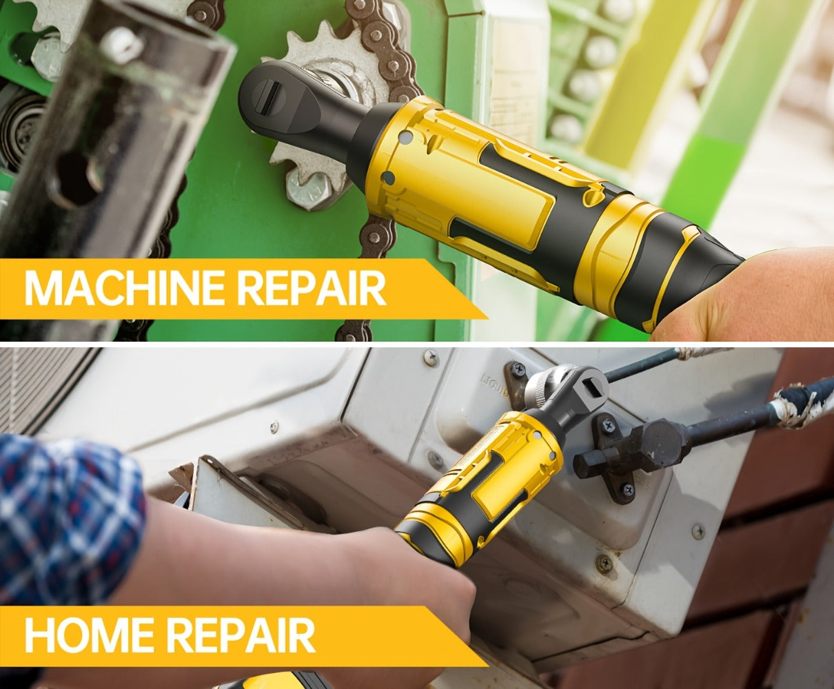 Cordless Electric Ratchet Wrench 3/8'' & 1/2'' Drive, Compatible with Dewalt 20V Max Battery, 88 Ft-lb High Torque