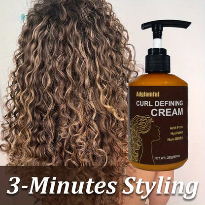 Pump-Bottle Curl Defining Cream with Leave-In Application for Wavy, Curly and Coily Hair Types