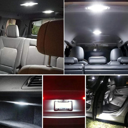Car LED Interior Light Bulb Kit 56PCS 12V T10 Universal Fit | Map Dome Reading License Plate Luggage Compartment LED Replacement Bulbs