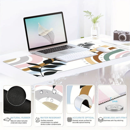 XXL Gaming Desk Mat & Mouse Pad Wrist Rest Set 4-in-1 Bundle – Keyboard Wrist Rest, Mouse Wrist Rest & Coaster