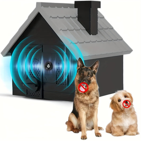 Outdoor Mountable Ultrasonic Bark Deterrent – 4-Mode Dog Barking Control Device with 15–30KHz Range | 50ft Coverage