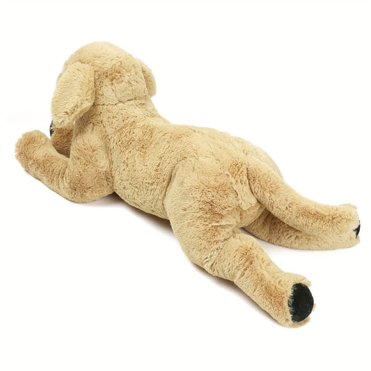 Plush Toy Golden Retriever 21-Inch Lying Puppy with Soft Coat for Large Cuddly Display and Gifting