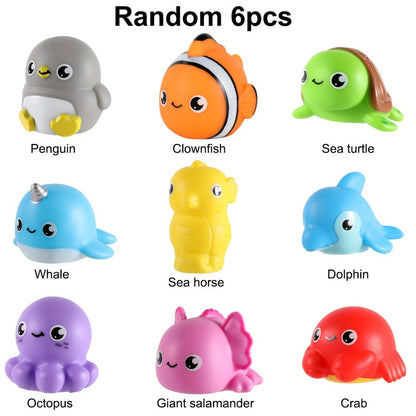 Light-Up Ocean Animal Bath Toy Sets with Random 6, 8 or 10-Piece Checkout Assortments Pictured