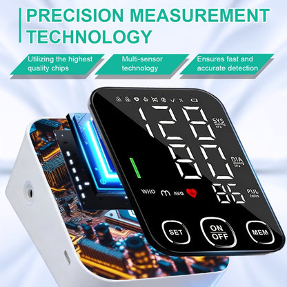 Blood Pressure Monitor for Upper Arm, 4.5-Inch Backlit Display with Voice, 2 x 99 Memory and Large Cuff