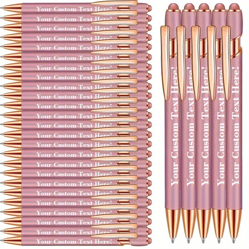 Ballpoint Stylus Pens 30 Pack – 2-in-1 Touchscreen Stylus & Ballpoint Pen with Comfortable Grip, Personalized Engraving
