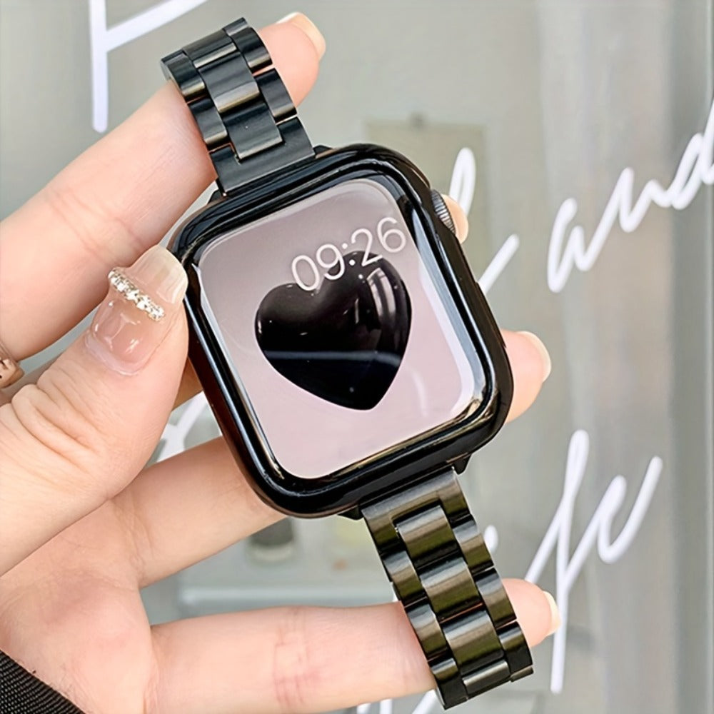 Slim Waist Apple Watch Steel Band & Half Shell Case 3-Piece Set for an Everyday Personal Care Routine