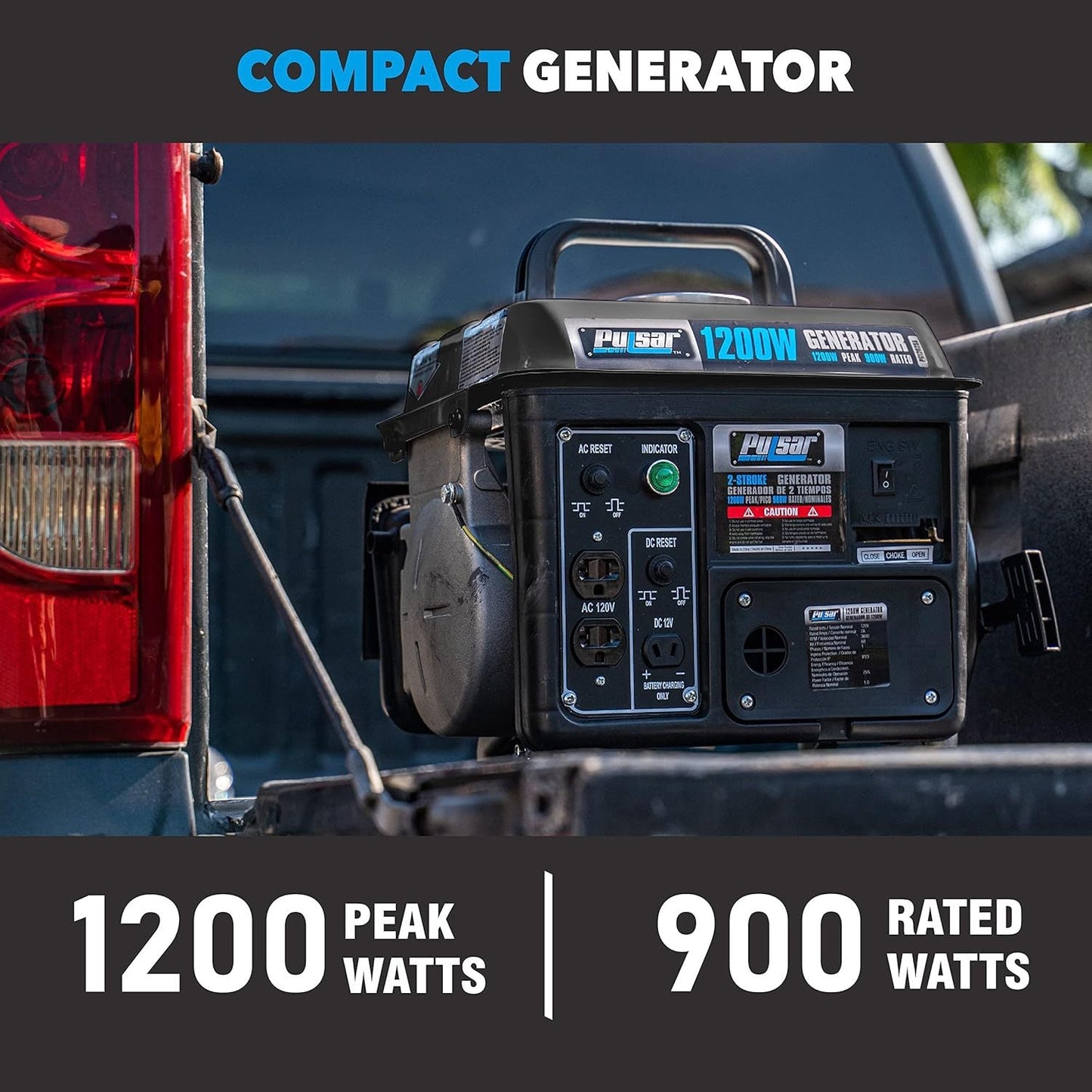 Portable Generator Gas Powered, Camping Emergency Tailgating Outdoor for Garden, Patio and Yard Use