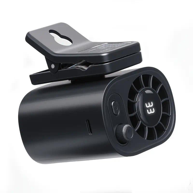 Clip-On Car Fan USB Rechargeable Sun Visor Fan Adjustable Speed Portable Quiet Mini Cooling for Daily Driving, Commuting and Road Trips