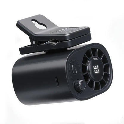 Clip-On Car Fan USB Rechargeable Sun Visor Fan Adjustable Speed Portable Quiet Mini Cooling for Daily Driving, Commuting and Road Trips