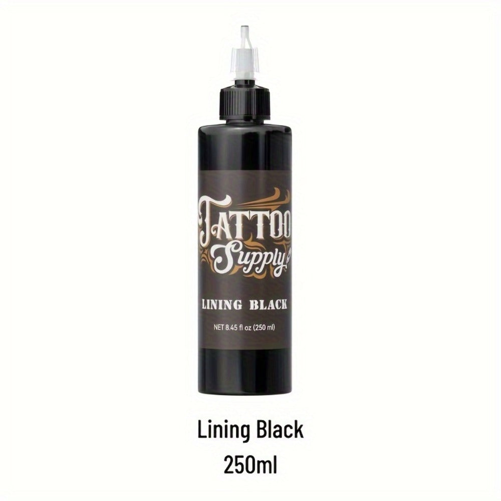 Neebol Super Black Tattoo Ink Darkest Outlining Shading Blending Fade-Resistant Professional Body Art Pigment for Artists & Beginners 100ml