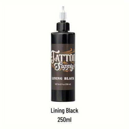 Neebol Super Black Tattoo Ink Darkest Outlining Shading Blending Fade-Resistant Professional Body Art Pigment for Artists & Beginners 100ml