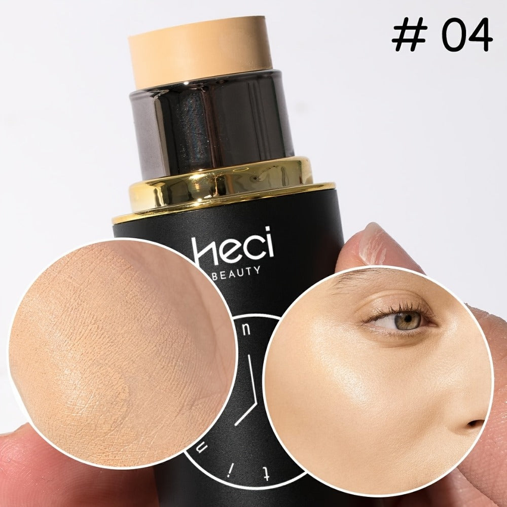 CC Cream Foundation Stick 2-Pack – Full Coverage Concealer, Waterproof Long-Lasting Natural Matte Finish, Lightweight Moisturizing Formula