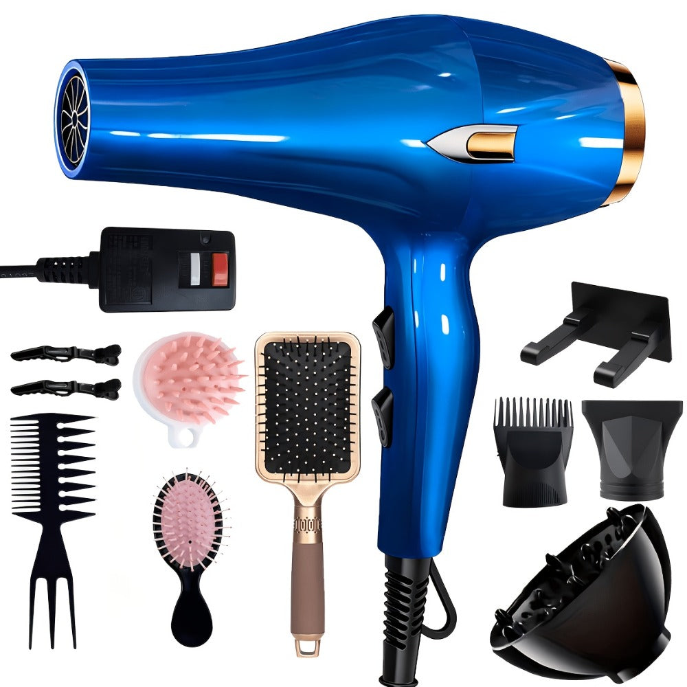 Handheld Hair Dryer with Six Color and Accessory-Package Selections, Rear Intake and Inline Plug Control