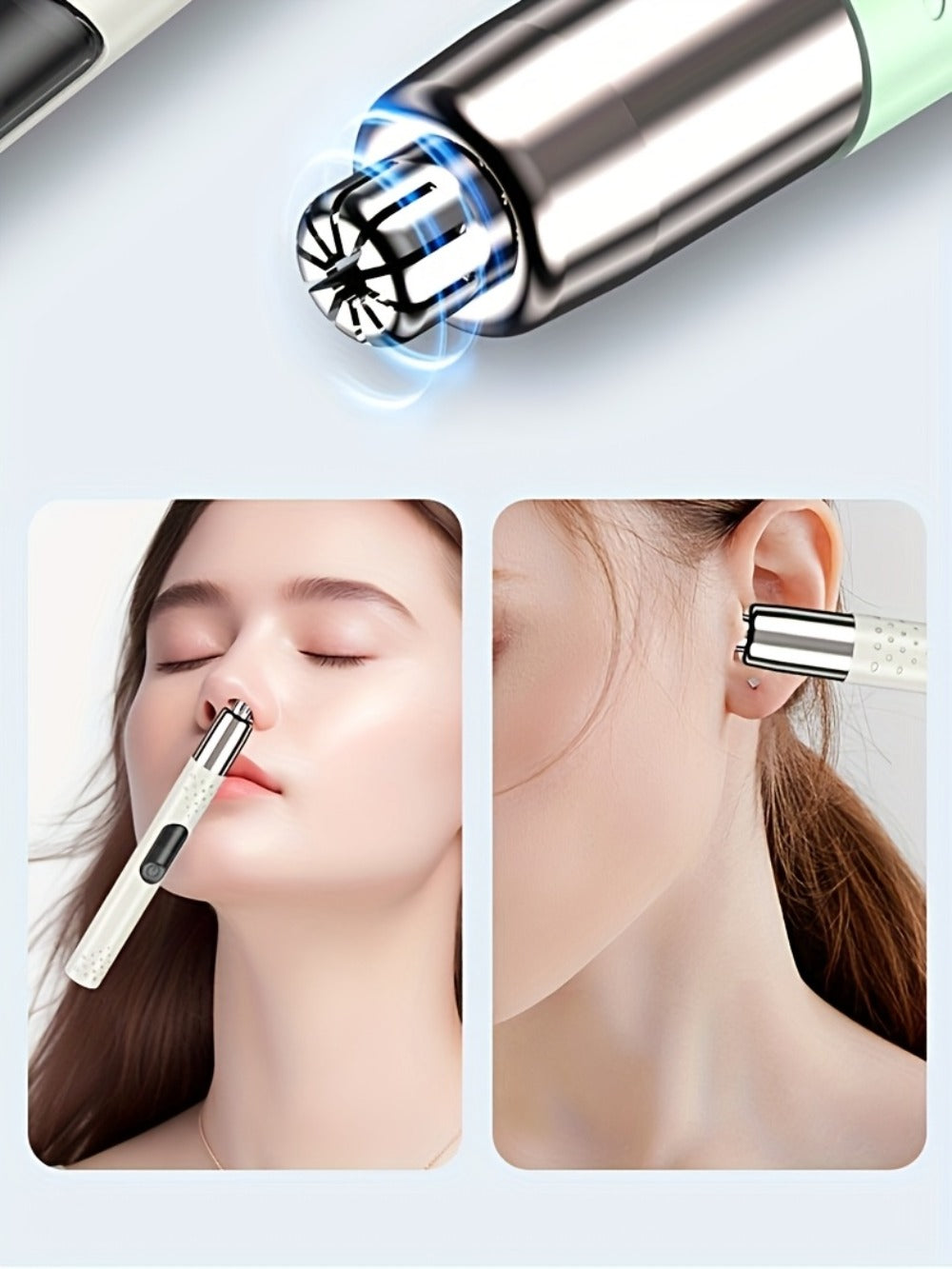 Nose Hair Trimmer Electric – USB Rechargeable Stainless Steel Unisex Trimmer for Nose, Ear & Eyebrow Hair, No-Pull Painless Cutting