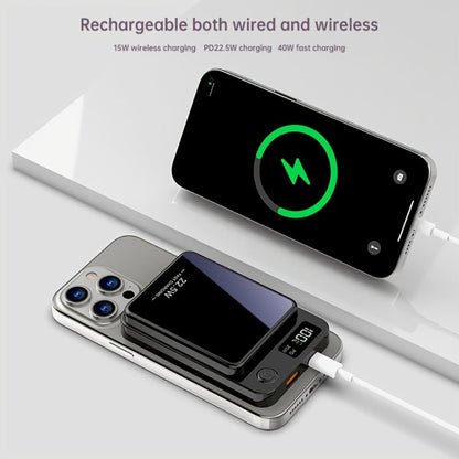Magnetic Wireless Power Bank 10000mAh MagSafe Compatible 22.5W USB-C Fast Charging with LED Display