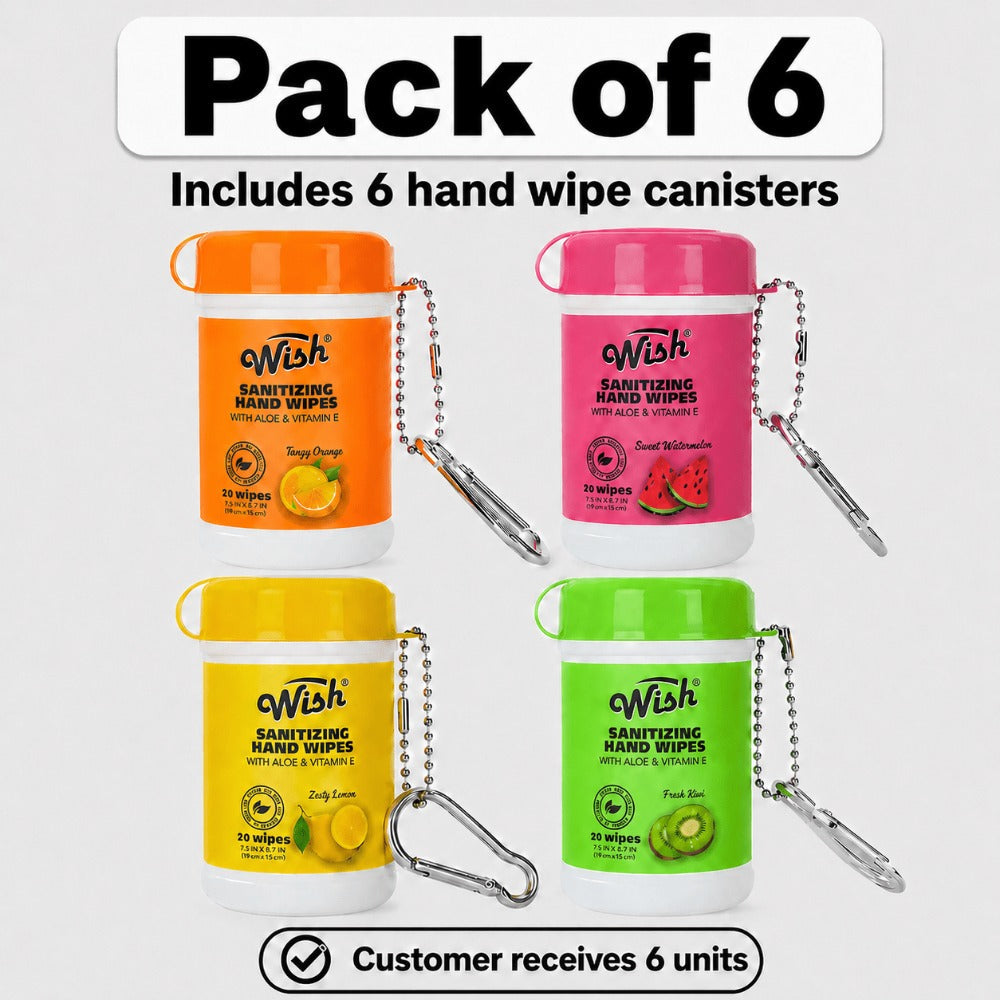 Disposable Hand Wipes Assorted Packs – Portable Travel Size Hand Cleaning Wipes for Everyday Use