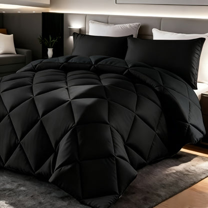 Comforter Set 2-3 Piece Rhombus Grid Luxury – Soft Lightweight Breathable Oversized Bedding Set with Pillowcases