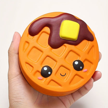 Jumbo Squishy Slow Rising Toy Scented, Giant Chocolate Biscuit Cheese Squishies for Kids, PU Squeeze Stress Sensory Toy