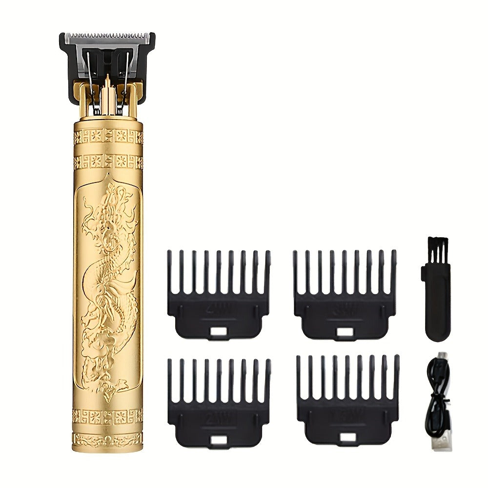 Hair Clipper Set for Men USB Rechargeable – LCD Display Cordless Trimmer, Guide Combs & Cleaning Brushes, Professional Home Haircut Kit
