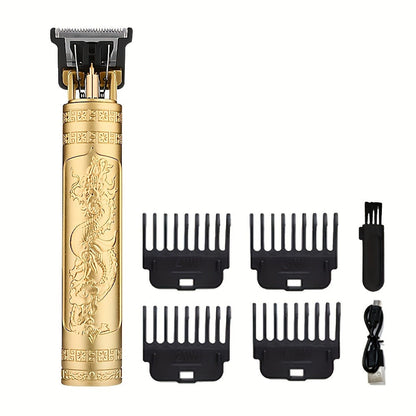 Hair Clipper Set for Men USB Rechargeable – LCD Display Cordless Trimmer, Guide Combs & Cleaning Brushes, Professional Home Haircut Kit