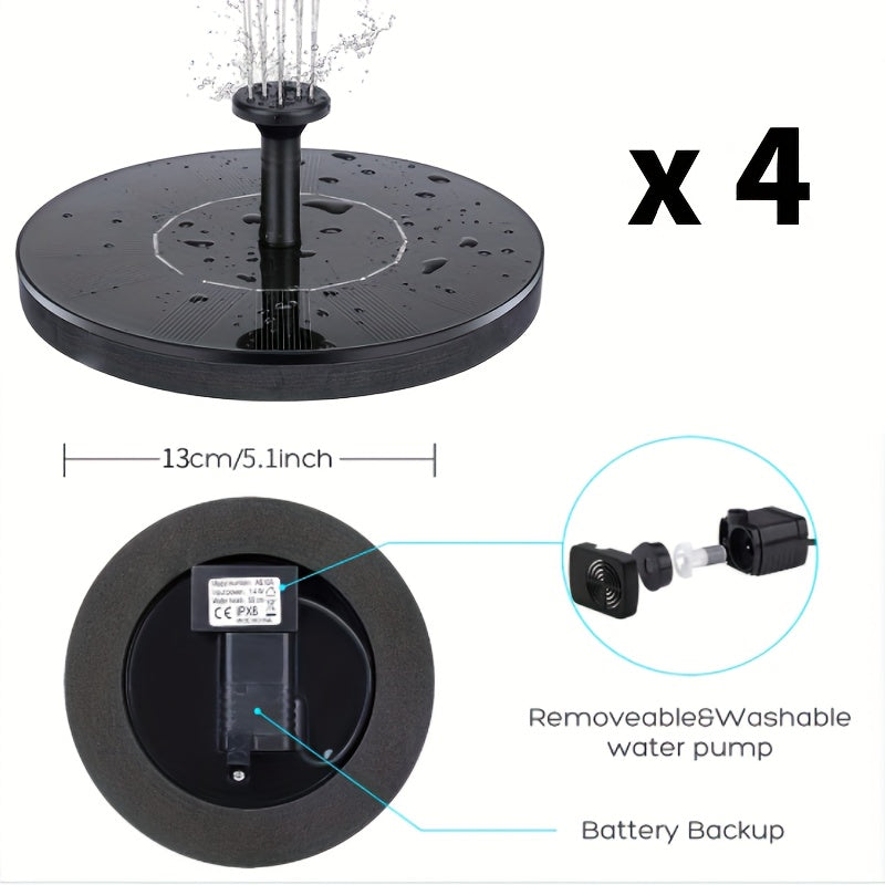 Solar Fountain Pump for Garden, Patio and Yard Use, with the Listed Configuration, for Everyday Use and Organized Storage