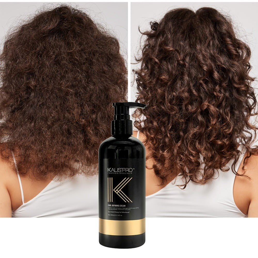 Curl Defining Cream 300ml for Curly Wavy Coily Hair, Frizz Control, Hold, Antistatic Scalp-Safe Hair Styling Cream for Women and Men