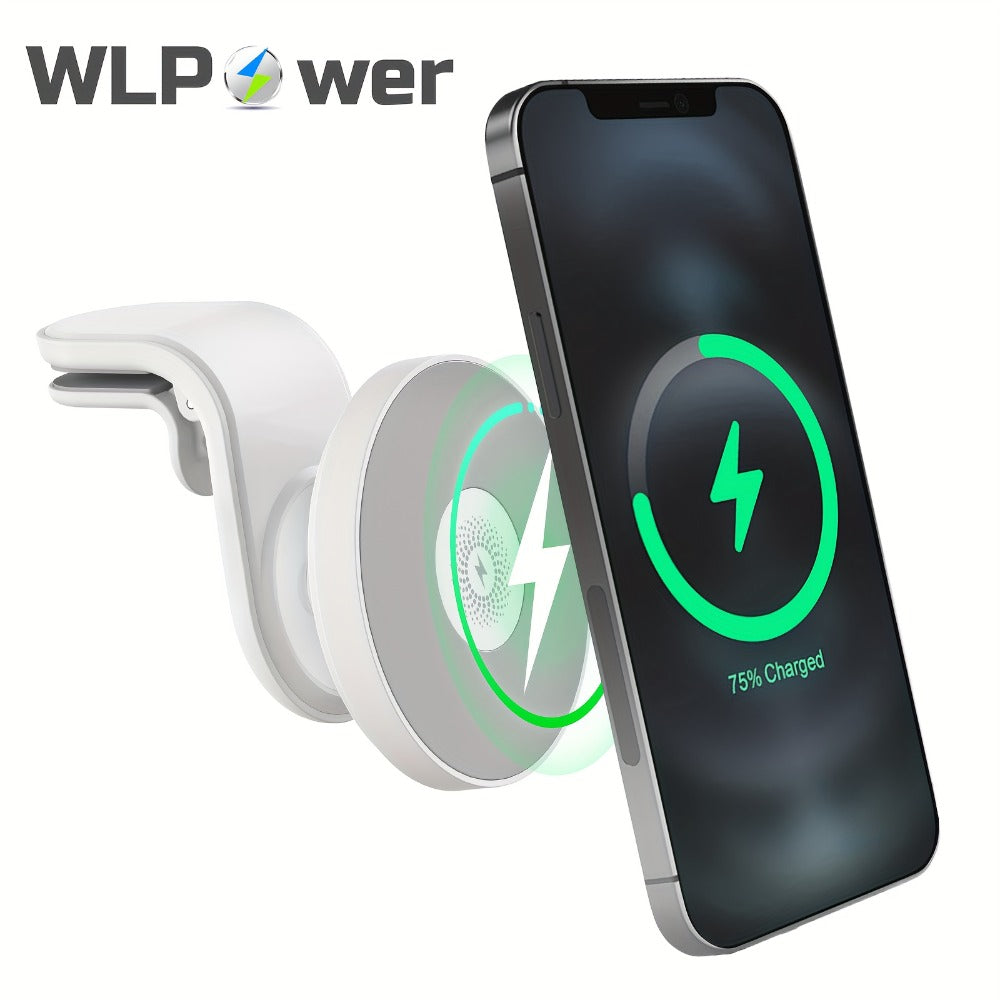 Magnetic Wireless Car Charger Mount 15W 360° Swivel Ball Joint Air Vent Holder for iPhone 17 17 Air 17 Pro Max 16 15 14 13 12 Series