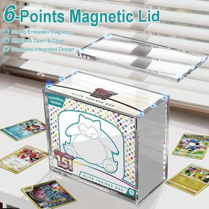 Pokemon Acrylic Display Case for ETB & Booster Bundle with the Listed Color, Size or Set Options for Everyday Use