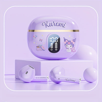 Kuromi Pompompurin Open-Fit Wireless Earbuds 360° Environmental Awareness LED Digital for Bedside Audio, Alarms and Room Entertainment