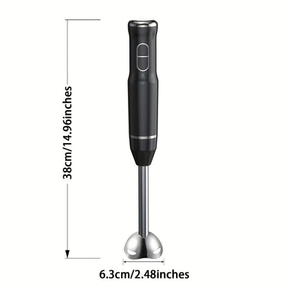 400W Immersion Blender with Two-Button Control, Detachable Shaft and 38 cm Black Handheld Body