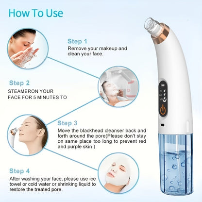 Facial Steamer Nano Ion Mist – Deep Pore Cleansing Home Spa Face Steamer with 360° Rotatable Arm, Blackhead Remover