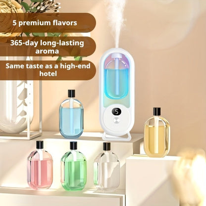 Aromatherapy Diffuser with Essential Oils Included, 4.06oz Cute Portable Aroma Diffuser with LED Light for Office