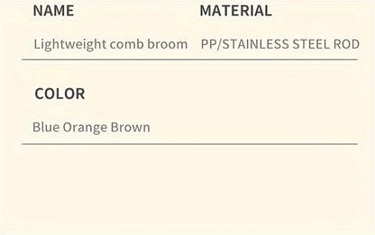 Folding Broom and Dustpan Set with Sectioned Handle, Rotating Head and Nine Blue, Orange or Khaki Checkout Options