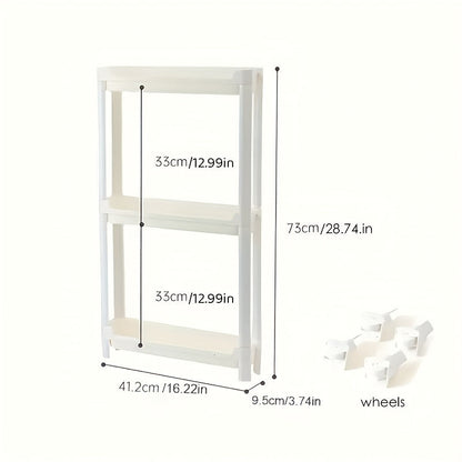 Behind Door Storage Rack, Multi-Layer Slim Organizer for Bathroom & Kitchen, Space Saving Over Door Shelf